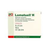 Lomatuell H gaasverband 5cm x 5cm 10 Stuks