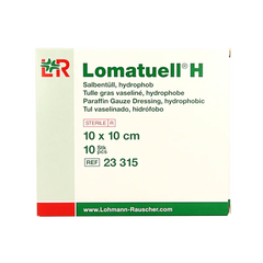 Lomatuell H gaasverband 10cm x 10cm 10 Stuks