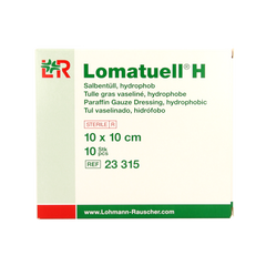 Lomatuell H gaasverband 10cm x 10cm 10.00 Stuks