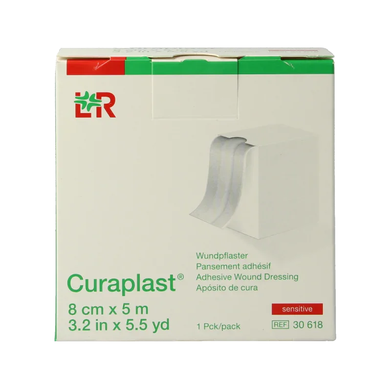 Curaplast Sensitive wondpleister 5m x 8cm 1 Rol