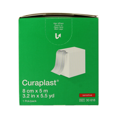 Curaplast Sensitive wondpleister 5m x 8cm 1 Rol