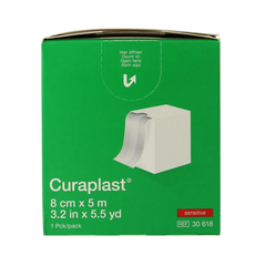 Curaplast Sensitive wondpleister 5m x 8cm 1 Rol