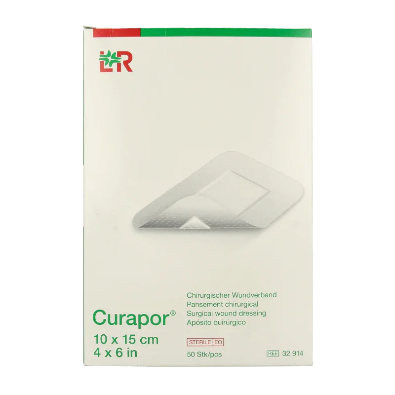 Curapor Wondpleister 10 x 15cm steriel 50 Stuks