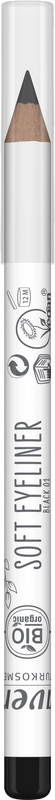 Lavera Soft eyeliner black 01 bio 1 Stuks