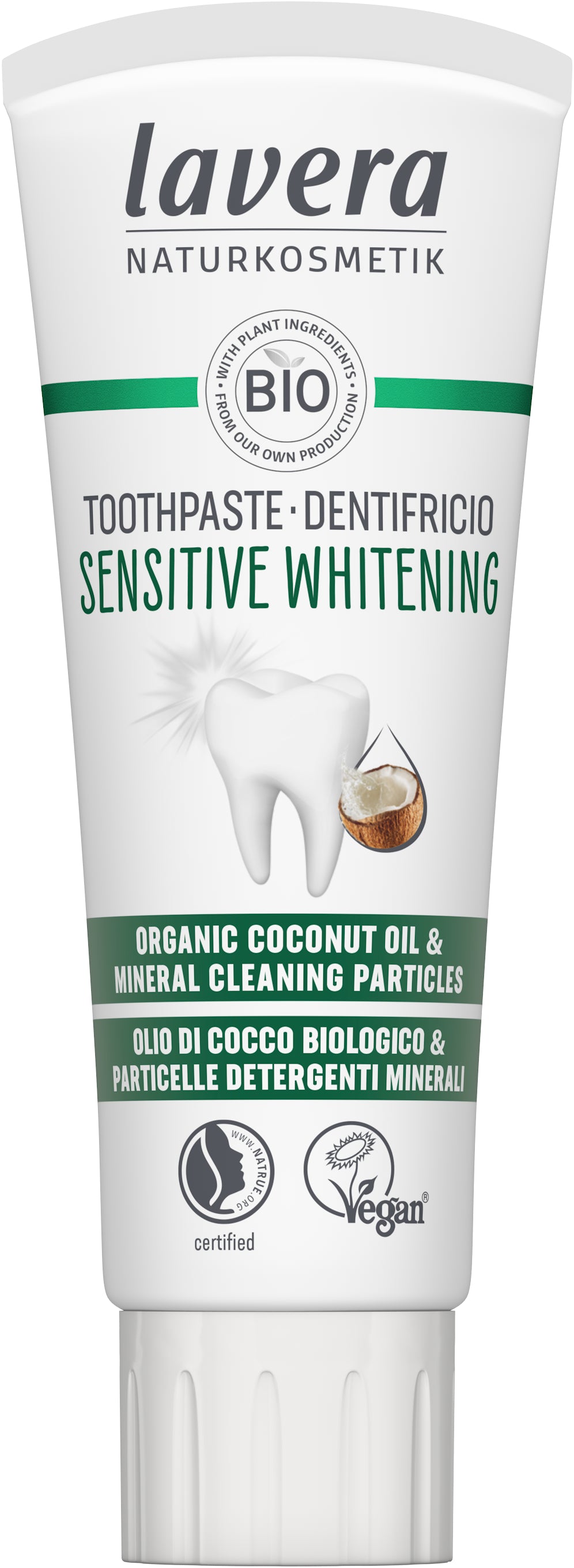 Lavera Tandpasta sensitive whitening bio 75.00 Milliliter