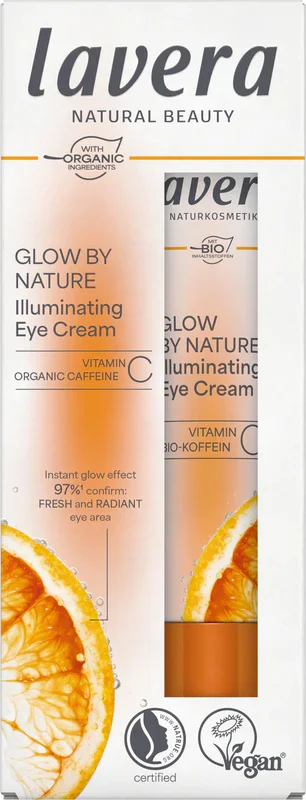Lavera Glow by nature illuminating eye creme 15 Milliliter