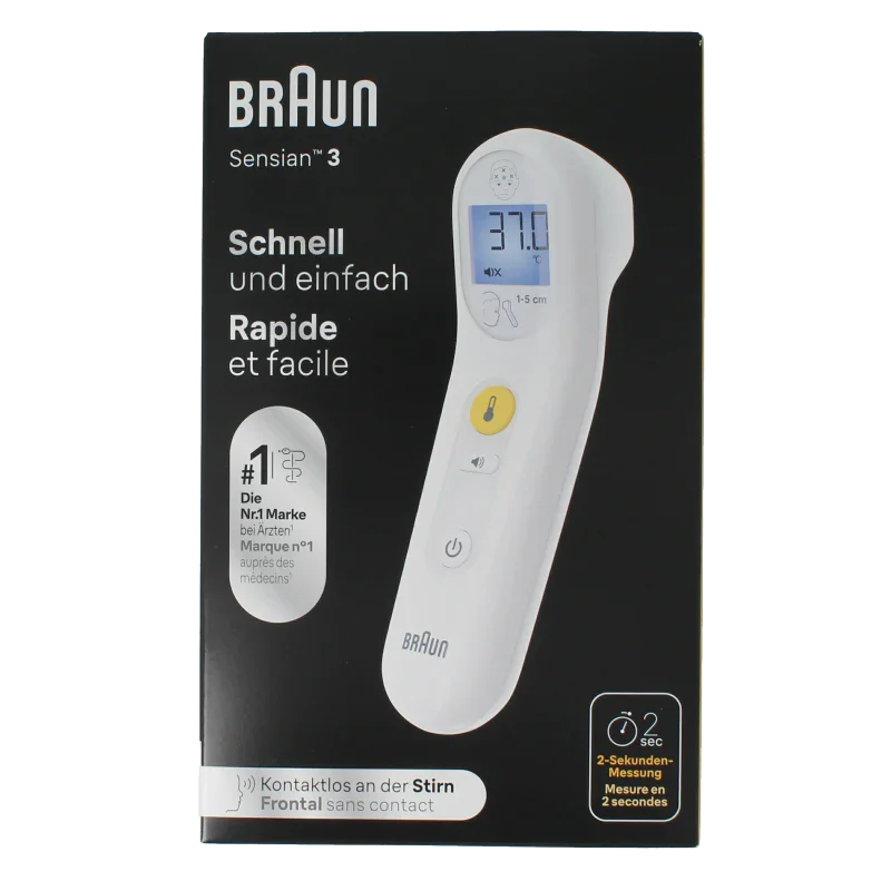 Braun Voorhoofdthermometer Sensian 3 BNT050 1 Stuks