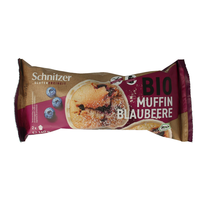 Schnitzer Muffin bosbessen glutenvrij bio 140 Gram
