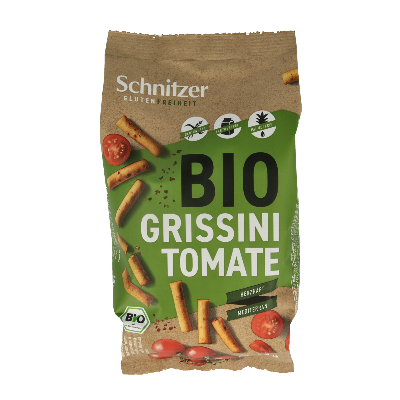 Schnitzer Grissini tomate glutenvrij bio 100 Gram