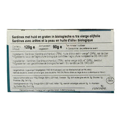 Fontaine Sardines met huid en graat 120 Gram