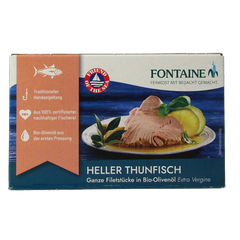 Fontaine Tonijnfilet in olijfolie bio 120 Gram