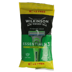 Wilkinson Essential sensitive 6+2 disposable 8 Stuks