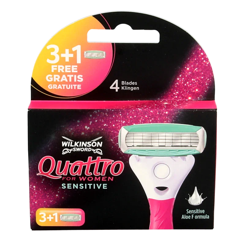 Wilkinson Quattro woman sensitive mesjes 3 + 1 4 Stuks