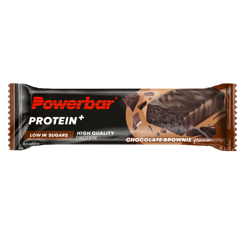 Powerbar Protein+ bar low sugar chocolate brownie 35 Gram