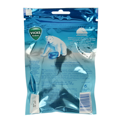 Vicks Blue menthol suikervrij bag 72 Gram