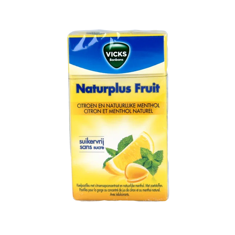 Vicks Citroen menthol suikervrij 40 Gram