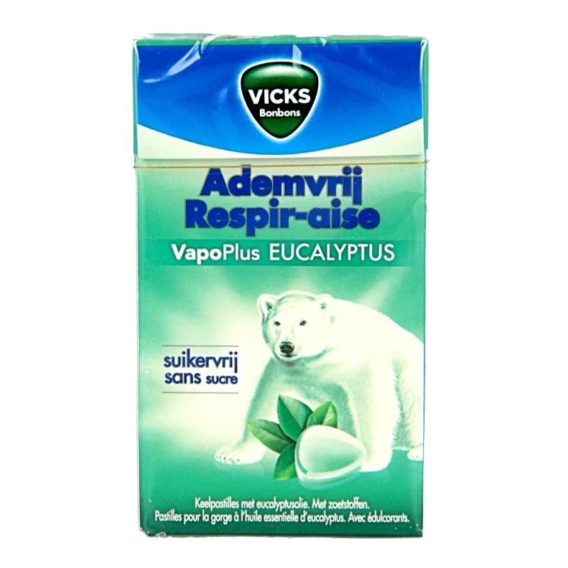 Vicks Ademvrij eucalyptus suikervrij 40 Gram