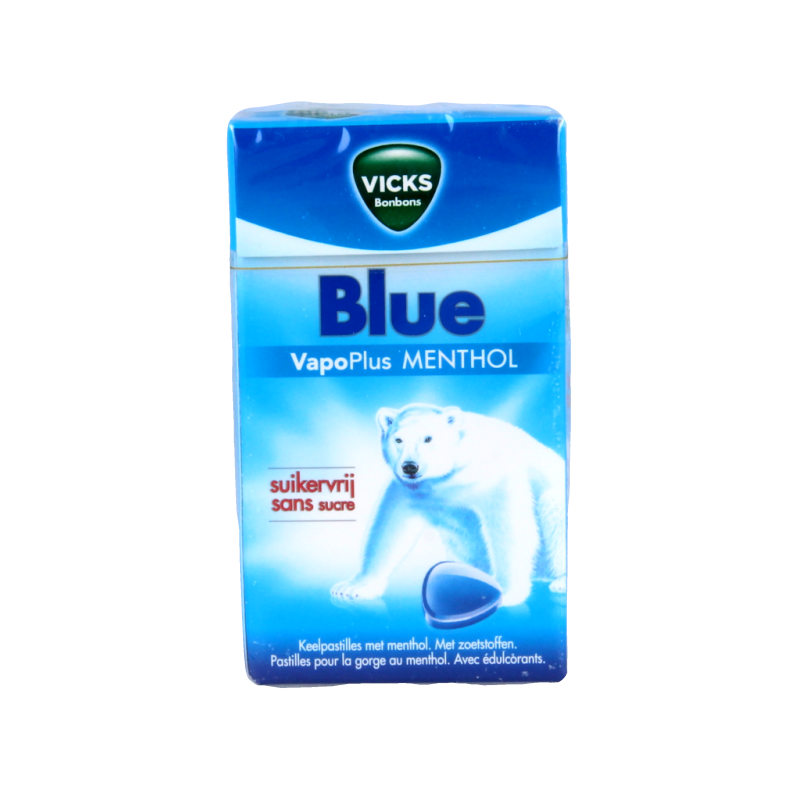 Vicks Blue menthol suikervrij box 40.00 Gram
