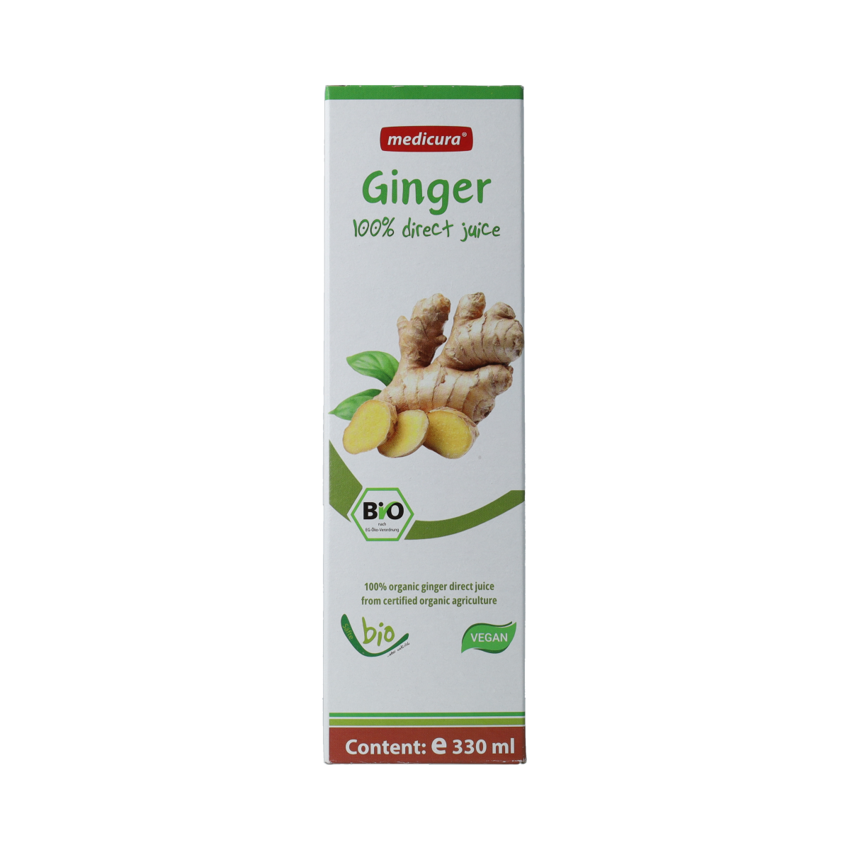 Medicura Gember 100% sap Bio 330.00 Milliliter