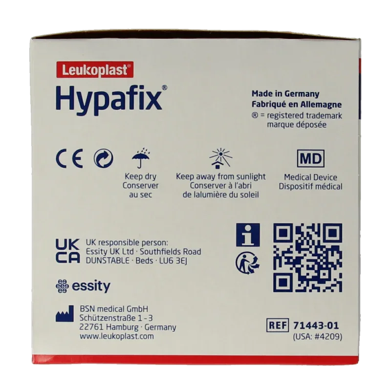 Hypafix Kleefvlies hypoallergeen 10m x 5cm 1 Stuks