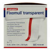 Fixomull Transparent 10m x 5cm 7221600 1.00 Stuks