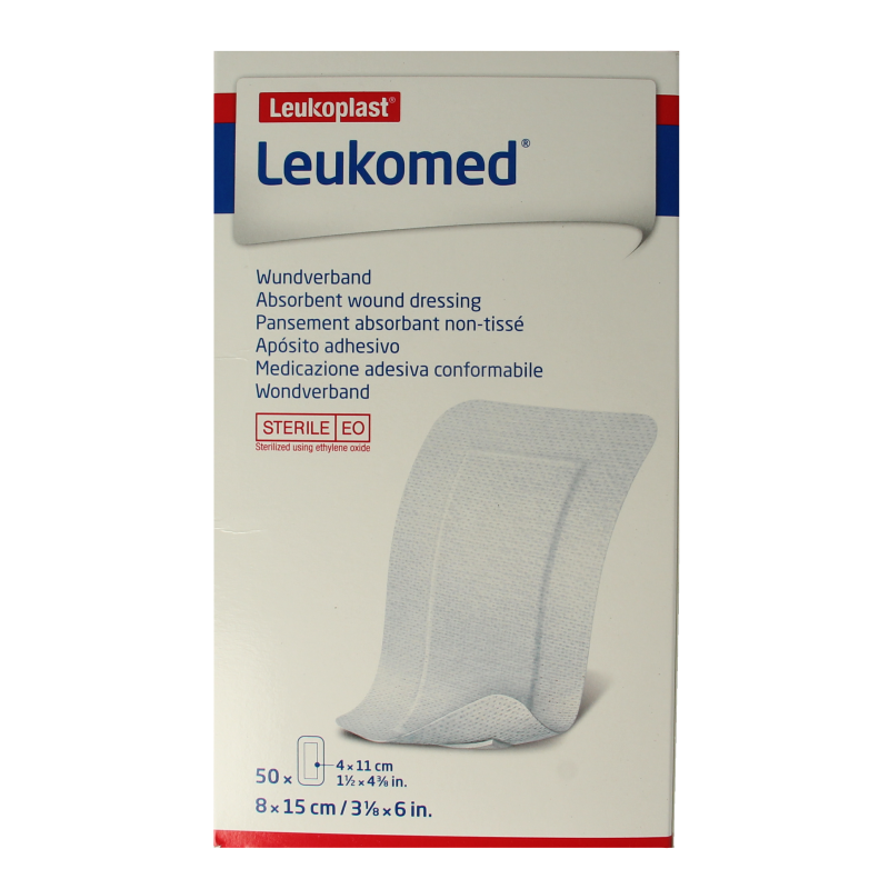 Leukomed Wondverband 8.0 x 15cm steriel 50 Stuks