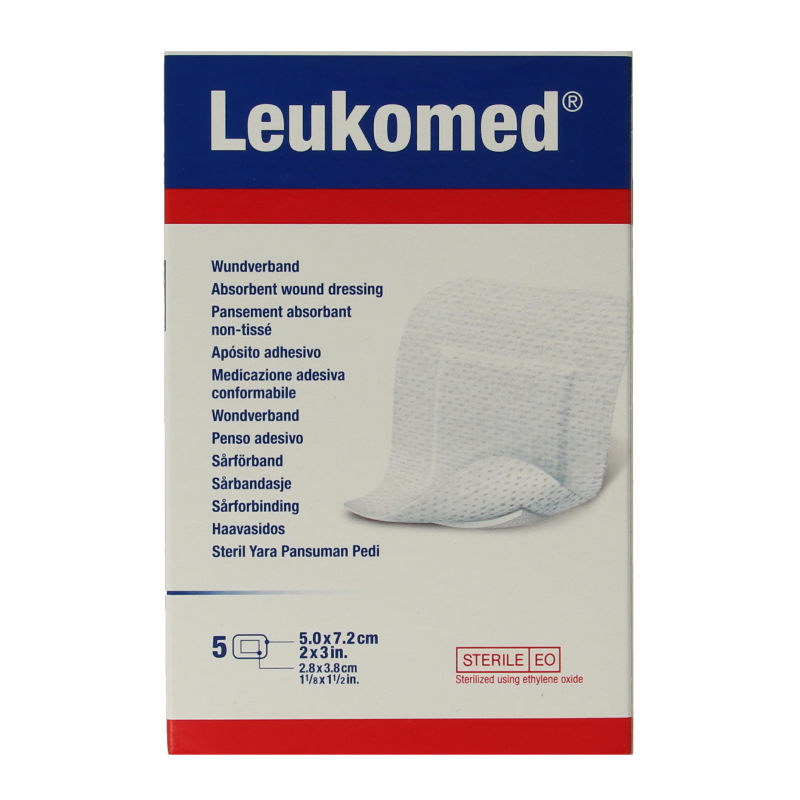Leukomed Wondverband 7.2 x 5cm steriel 5.00 Stuks