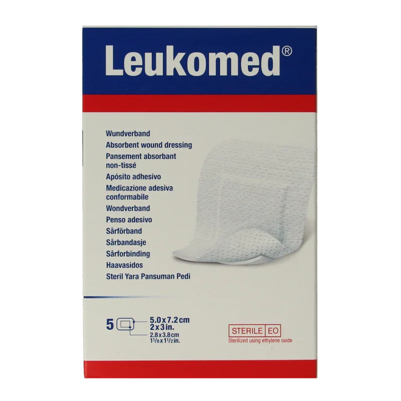 Leukomed Wondverband 7.2 x 5cm steriel 5 Stuks