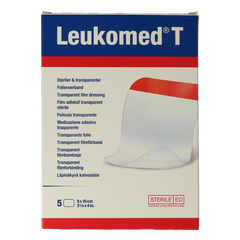 Leukomed Transparant wondverband T 8.0 x 10cm steriel 5 Stuks