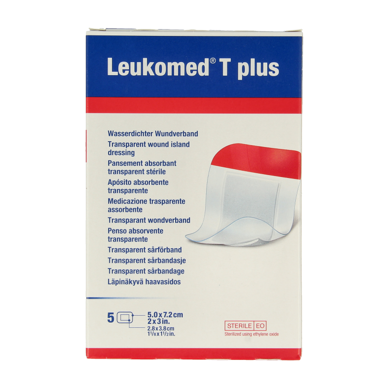 Leukomed Transparant wondverband T plus 5cm x 7.2cm 5.00 Stuks
