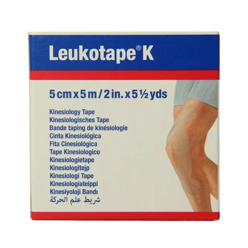Leukotape K elastische tape 5m x 5cm huidkleur 1 Stuks