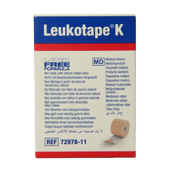 Leukotape K elastische tape 5m x 5cm huidkleur 1 Stuks