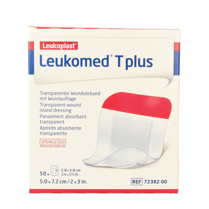 Leukomed Transparant wondverband T plus 7.2 x 5cm 50 Stuks