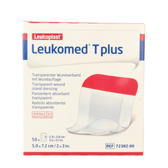 Leukomed Transparant wondverband T plus 7.2 x 5cm 50 Stuks