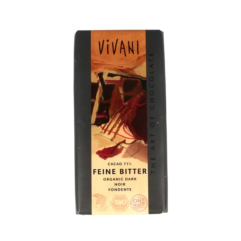 Vivani Chocolade puur delicaat 71% bio 100 Gram