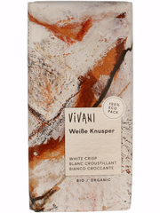 Vivani Chocolade wit met rice crispies bio 100 Gram