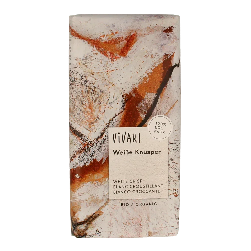 Vivani Chocolade wit met rice crispies bio 100 Gram