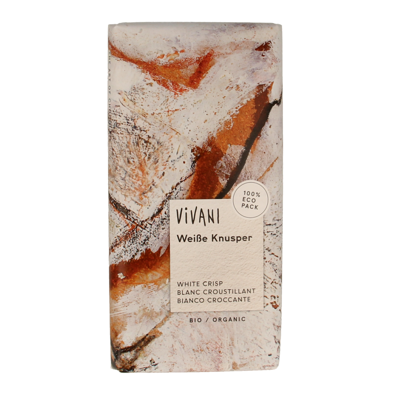 Vivani Chocolade wit met rice crispies bio 100 Gram