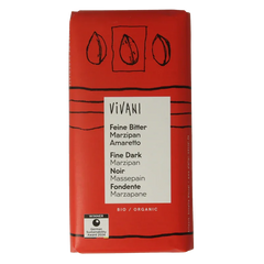 Vivani Chocolade puur met marsepein & amaretto bio 100.00 Gram