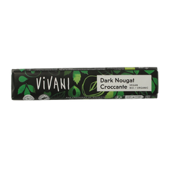 Vivani Chocolate To Go dark nougat croccante bio 35 Gram