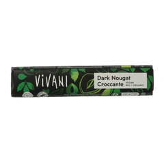 Vivani Chocolate To Go dark nougat croccante bio 35 Gram