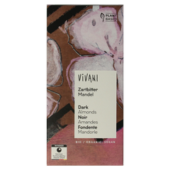Vivani Chocolade puur met amandelen bio 100 Gram