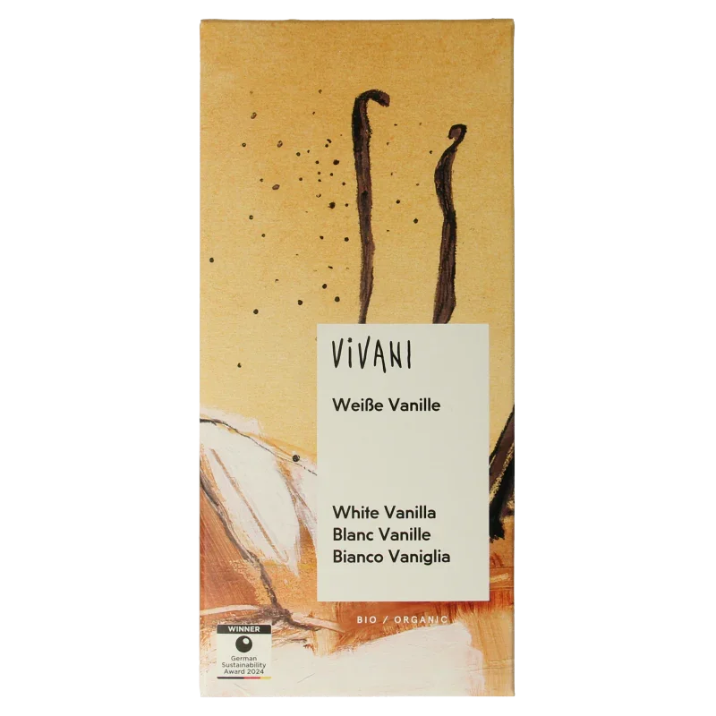 Vivani Chocolade wit vanille bio 80 Gram