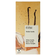 Vivani Chocolade wit vanille bio 80 Gram