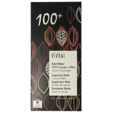 Vivani Chocolade puur 100% + cacao nibs bio 80.00 Gram