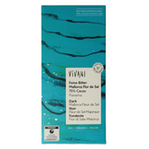 Vivani Chocolade puur zeezout 75% kokosbloesemsuiker bio 80.00 Gram