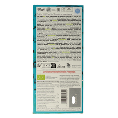 Vivani Chocolade puur zeezout 75% kokosbloesemsuiker bio 80.00 Gram
