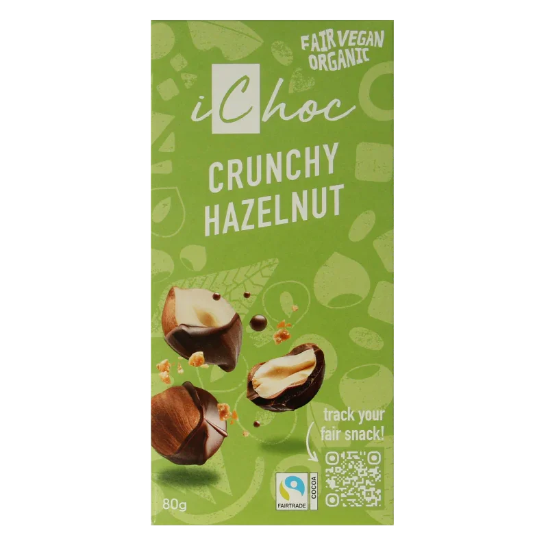 Ichoc Crunchy hazelnut vegan bio 80 Gram