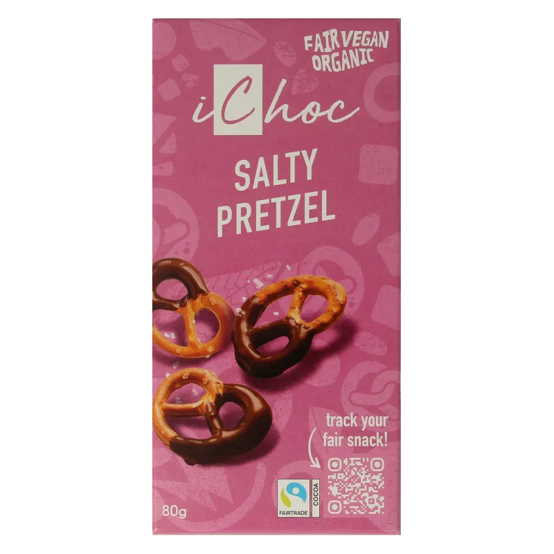 Ichoc Salty pretzel bio 80 Gram