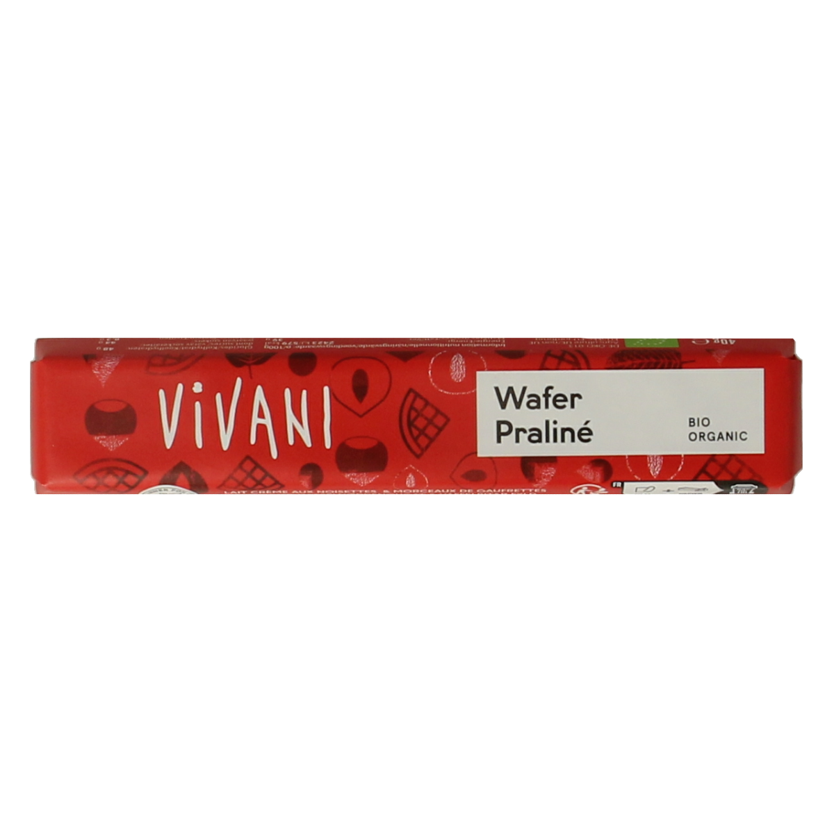 Vivani Chocolate To Go wafer praline bio 40.00 Gram